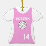 Volleyball Jersey Customizable Pink Ornaments