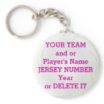 Volleyball Keychains TEAM, NAME, YEAR, NUMBER