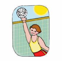Volleyball kid photo sculptures
