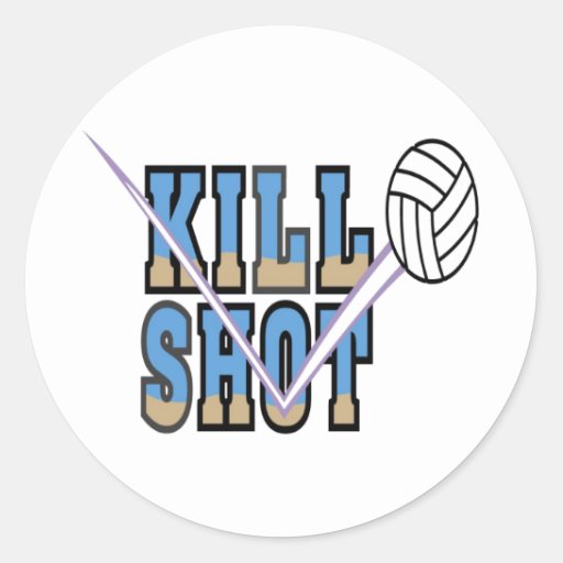 volleyball-kill-shot-classic-round-sticker-zazzle