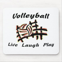Volleyball: Live Laugh Play Mousepad