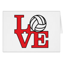 Volleyball Love Greeting Cards