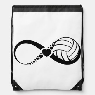 Volleyball Love Infinity Drawstring Backpack