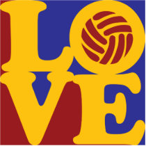 Volleyball Love Cut Out