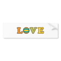 Volleyball Love Sport bumper stickers