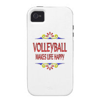 Volleyball Makes Life Happy Vibe iPhone 4 Covers