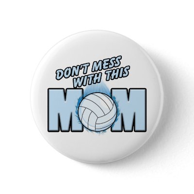 Volleyball Mom Pin