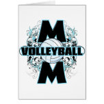 Volleyball Mom (cross).png Greeting Cards