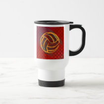 Volleyball Mom Geometric Travel Mug by VolleyballTees Volleyball Mom Geometric Travel Mug
