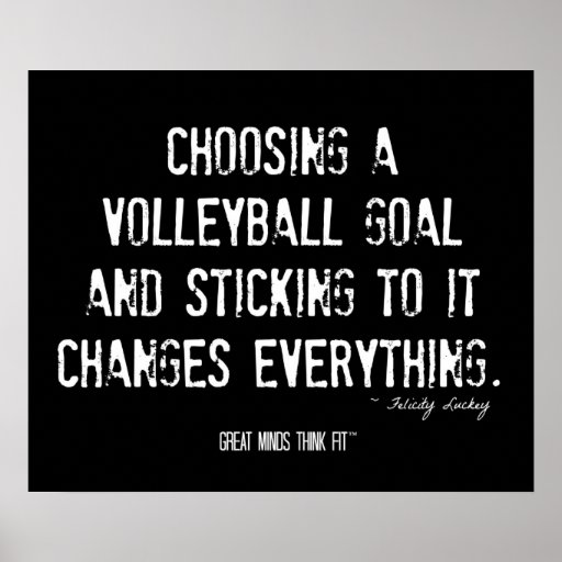 Volleyball Motivational Poster 001 - Grunge