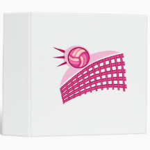 Volleyball & net 3 ring binders