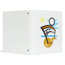 Volleyball Net & Ball 3 Ring Binder