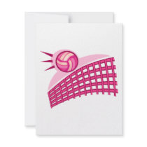 Volleyball & net personalized invite