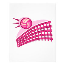 Volleyball & net personalized invite