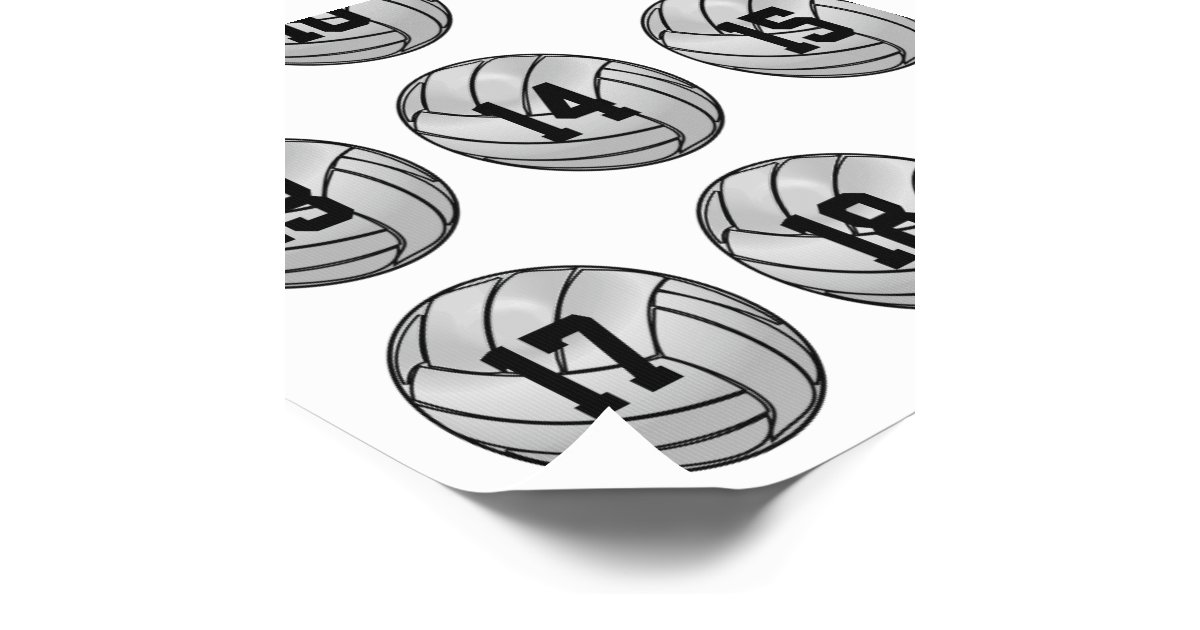 Volleyball Numbered Temporary Tattoos Zazzle
