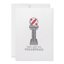 volleyball on a pedestal custom invites