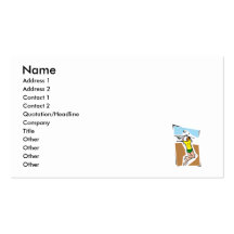 Volleyball player business card template