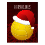 volleyball player Holiday greeting postcards