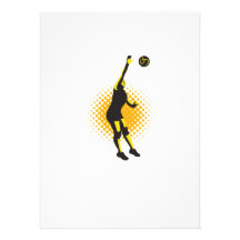 Volleyball Player Spiking Ball Retro Custom Invites