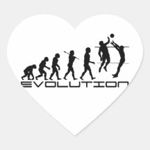 Volleyball Player Sport Evolution Art Sticker