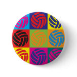 Volleyball Pop Art buttons