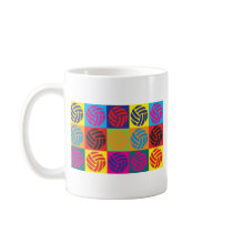 Volleyball Pop Art Coffee Mug