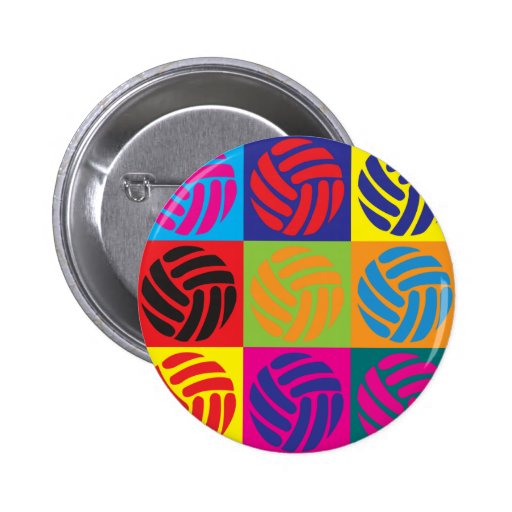 Volleyball Pop Art Pins Zazzle