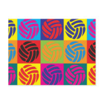 Volleyball Pop Art Postcard
