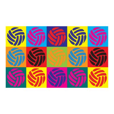 Volleyball Pop Art Print by sciencewillprevail