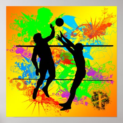 volleyball net background. Volleyball Poster by