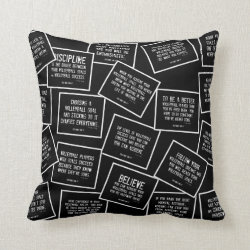 Volleyball Quotes Pillow in Black and White