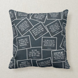 Volleyball Quotes Pillow in Denim Blue