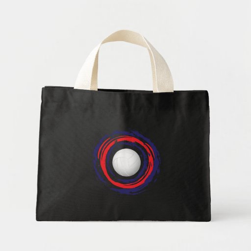 Volleyball Red Blue And White 1 Canvas Bag