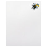 volleyball ripping through blue and gold custom letterhead