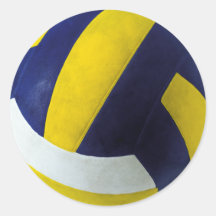 VOLLEYBALL ROUND STICKER