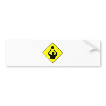 Volleyball Set Crossing Sign Bumper Sticker
