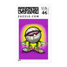 Volleyball Shades Stamp