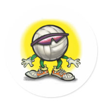 Volleyball Shades stickers