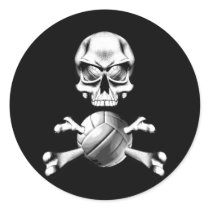 Volleyball Skull and Bones stickers by EvilSkull Volleyball Skull and Bones stickers