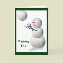 Volleyball Snowman Christmas cards