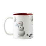 Volleyball Snowman Christmas mugs