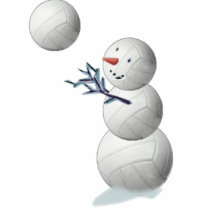 volleyball snowman photo sculptures