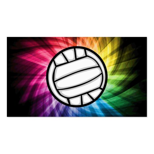 Volleyball; Spectrum Business Card Template (back side)