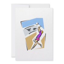 Volleyball spike girl personalized announcements
