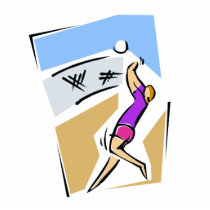 Volleyball spike girl acrylic cut outs
