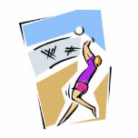 Volleyball spike girl acrylic cut outs