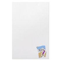 Volleyball spike girl customized stationery