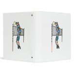 volleyball spike mens volley cartoon graphic 3 ring binders