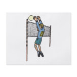 volleyball spike mens volley cartoon graphic full color flyer