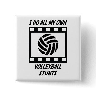 Volleyball Stunts Pin